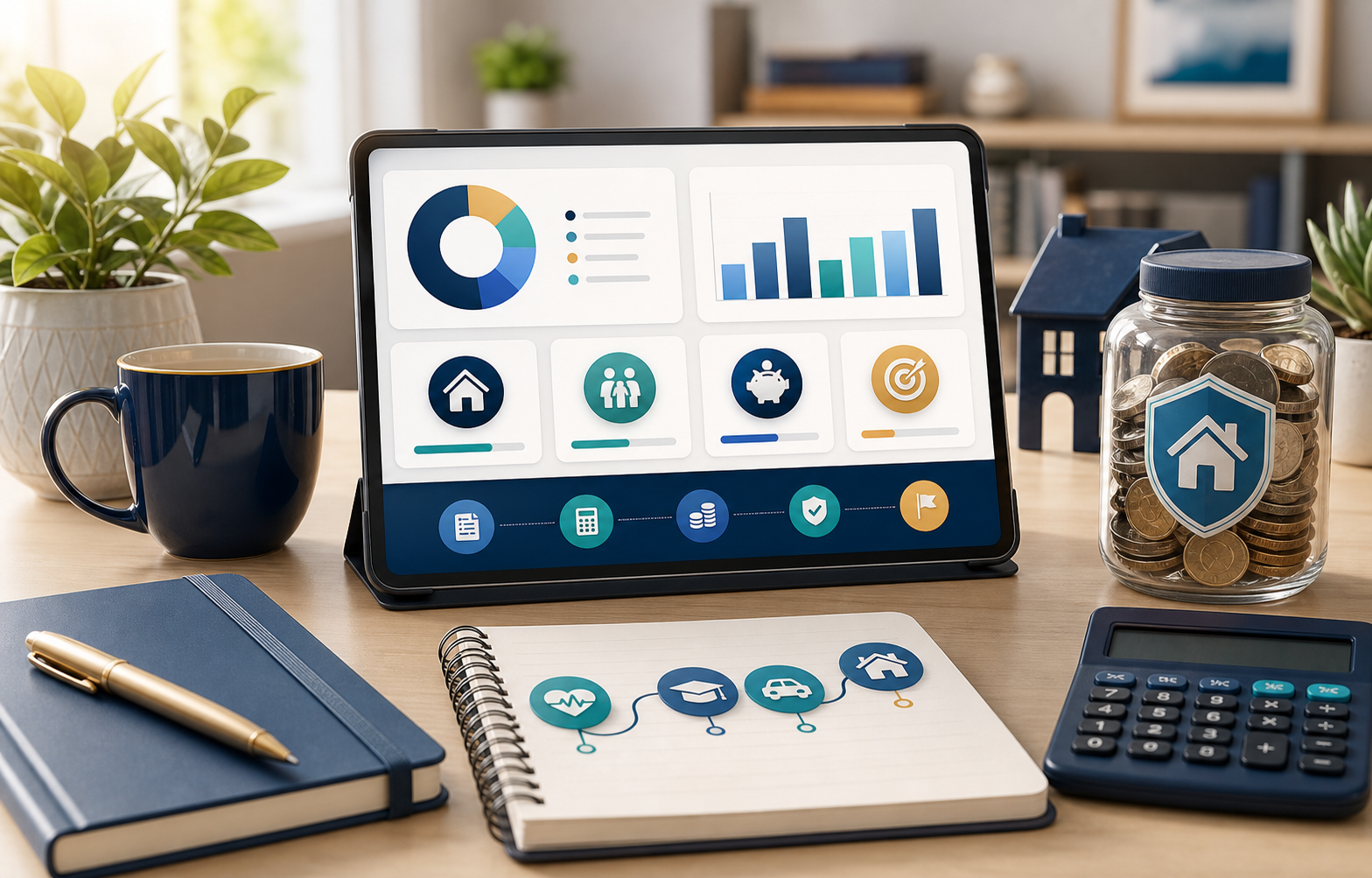 Financial education illustration for household money planning articles